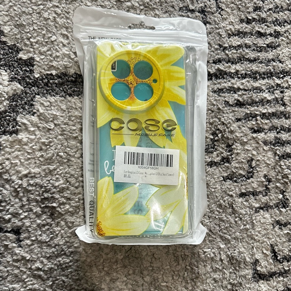 Oneplus 13 Case with Screen Protector Phone Case - Big Sunflower Yellow